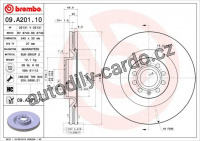Brzdový kotouč BREMBO 09.A201.10 - AUDI, VW