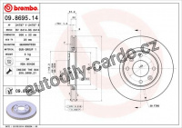 Brzdový kotouč BREMBO 09.8695.11