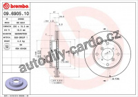 Brzdový kotouč BREMBO 09.6905.10 - SUZUKI