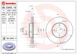 Brzdový kotouč BREMBO 09.C543.11 - NISSAN