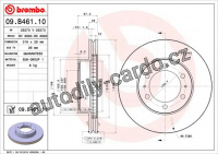 Brzdový kotouč BREMBO 09.B461.11 - TOYOTA
