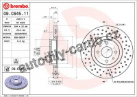 Brzdový kotouč BREMBO 09.C645.11 - ABARTH