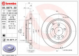 Brzdový kotouč BREMBO 09.8874.30 - LAND ROVER