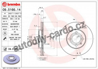 Brzdový kotouč BREMBO 09.5166.11