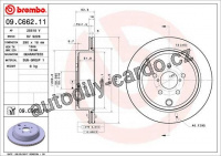 Brzdový kotouč BREMBO 09.C662.11 - SUBARU, TOYOTA