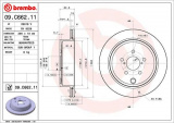 Brzdový kotouč BREMBO 09.C662.11 - SUBARU, TOYOTA