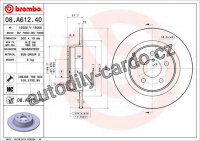 Brzdový kotouč BREMBO 08.A612.41