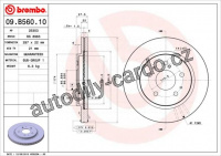 Brzdový kotouč BREMBO 09.B560.10 - DAIHATSU