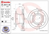 Brzdový kotouč BREMBO 09.6813.60 - IVECO