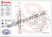 Brzdový kotouč BREMBO 09.8781.21