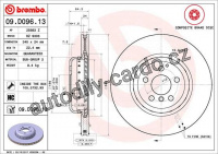 Brzdový kotouč BREMBO 09.D096.13 - BMW