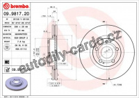 Brzdový kotouč BREMBO 09.9817.21