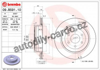 Brzdový kotouč BREMBO 09.B591.10 - NISSAN