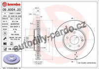 Brzdový kotouč BREMBO 09.8304.20 - MERCEDES-BENZ