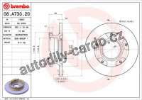 Brzdový kotouč BREMBO 08.A730.20