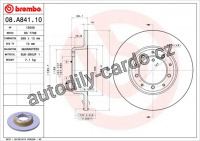 Brzdový kotouč BREMBO 08.A841.10
