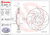 Brzdový kotouč BREMBO 09.8670.1X