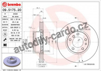 Brzdový kotouč BREMBO 09.5175.20 - BMW