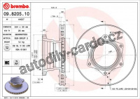 Brzdový kotouč BREMBO 09.8205.10 - MERCEDES-BENZ