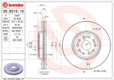 Brzdový kotouč BREMBO 09.8315.10 - LEXUS
