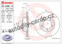 Brzdový kotouč BREMBO 09.5488.10 - LAND ROVER