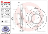 Brzdový kotouč BREMBO 09.8495.10 - NISSAN