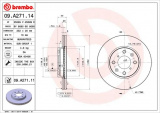 Brzdový kotouč BREMBO 09.A271.14 - OPEL, SUZUKI