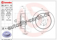 Brzdový kotouč BREMBO 08.A111.10 - LEXUS
