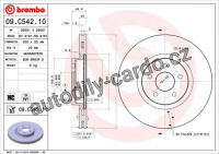 Brzdový kotouč BREMBO 09.C542.11 - FORD