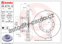 Brzdový kotouč BREMBO 09.8173.10 - MAN