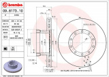 Brzdový kotouč BREMBO 09.8173.10 - MAN