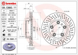 Brzdový kotouč BREMBO 09.C880.11 - PORSCHE
