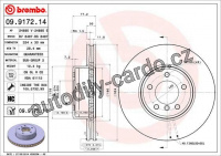 Brzdový kotouč BREMBO 09.9172.11