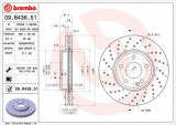 Brzdový kotouč BREMBO 09.B436.51 - MERCEDES-BENZ