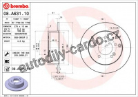 Brzdový kotouč BREMBO 08.A631.10