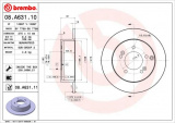 Brzdový kotouč BREMBO 08.A631.10