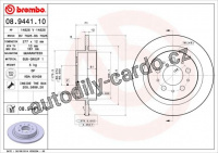 Brzdový kotouč BREMBO 08.9441.10 - VOLVO