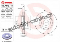 Brzdový kotouč BREMBO 09.A148.41