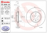 Brzdový kotouč BREMBO 09.B356.21 - CHEVROLET, OPEL