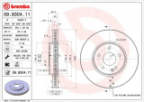 Brzdový kotouč BREMBO 09.8304.11 - MERCEDES-BENZ