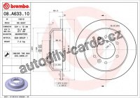 Brzdový kotouč BREMBO 08.A633.10