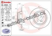 Brzdový kotouč BREMBO 08.9584.10 - MERCEDES-BENZ