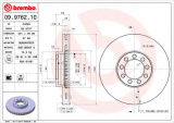 Brzdový kotouč BREMBO 09.9762.10 - IVECO