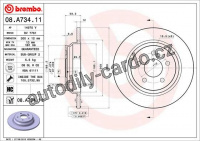 Brzdový kotouč BREMBO 08.A734.11