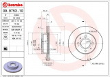 Brzdový kotouč BREMBO 09.9753.10 - HYUNDAI