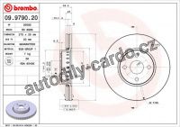Brzdový kotouč BREMBO 09.9790.20 - TOYOTA
