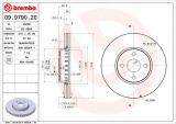 Brzdový kotouč BREMBO 09.9790.20 - TOYOTA