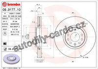 Brzdový kotouč BREMBO 09.9177.11