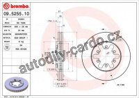 Brzdový kotouč BREMBO 09.5255.10 - NISSAN