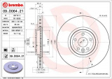 Brzdový kotouč BREMBO 09.D064.21 - JAGUAR, LAND ROVER